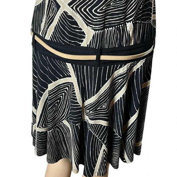 dress,retro vibe,40’s,abstract,🇨🇦,PTP 17-20 drop waist. Faux button front belted - Picture 7 of 14
